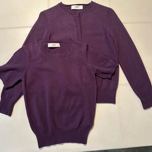 Pringle of Scotland 100% Cashmere Twin Sweater Set